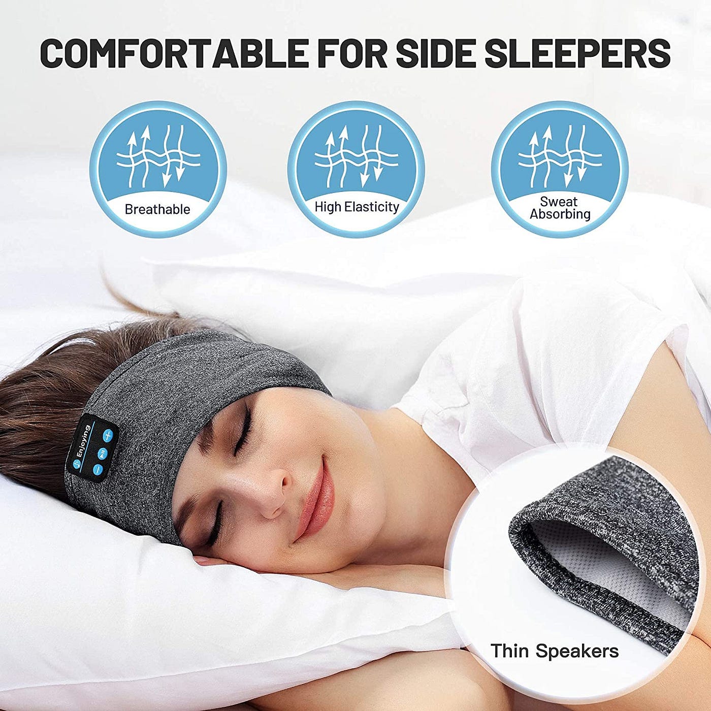 Bluetooth Elastic Headband Wireless Headphones